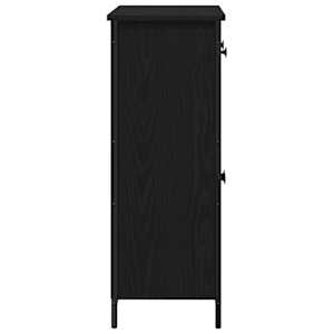 Servírovací skříň Černý dub 70 x 30 x 80 cm kompozitní dřevo - obrázek 7
