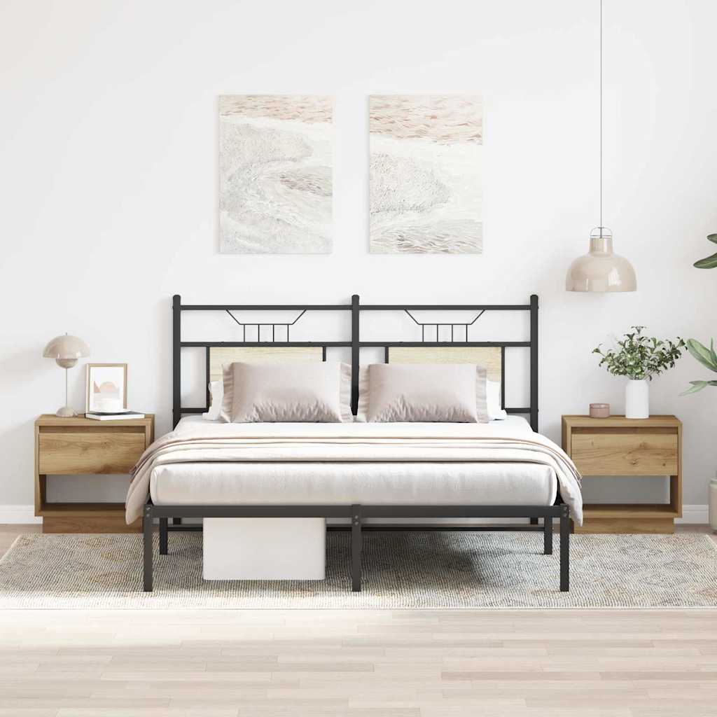 Нощно шкафче 2 бр. Арт. дъб 45x34x47 см Инженерна дървесина
