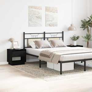 Noční stolek 2 pcs Černý dub 45 x 34 x 44 cm kompozitní dřevo - obrázek 4