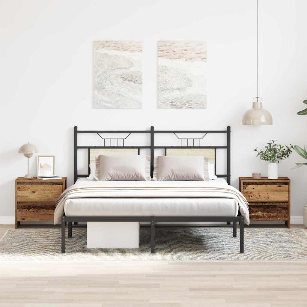 Нощно шкафче 2 бр. Старанка дърво 45x34x44,5 см Инженерна дървесина