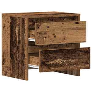 Noční skříňka se zásuvkou 2 pcs Staré dřevo 45 x 34 x 44,5 cm - obrázek 5