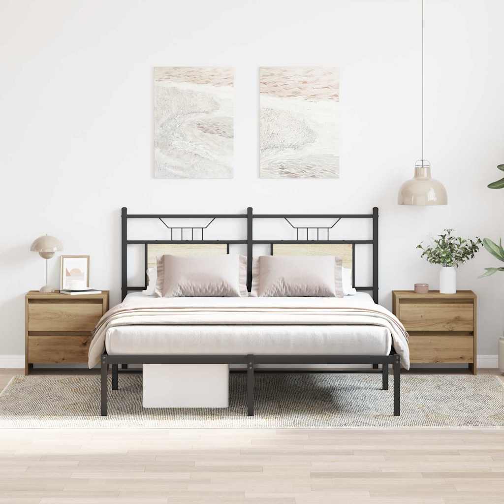Нощно шкафче 2 бр. Артизан дъб 45x34x44,5 см Инженерна дървесина