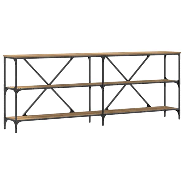 vidaXL Konsoollaud Artisani tamme 200 x 30 x 75 cm Tehispuit
