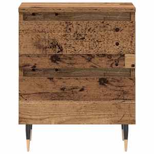 Noční skříňka se zásuvkou 2 pcs Staré dřevo 40 x 35 x 50 cm - obrázek 6