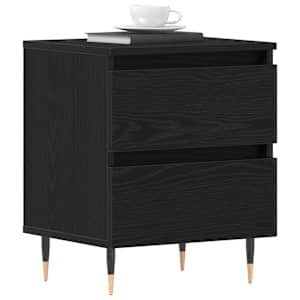 Noční skříňka 2 pcs Černý dub 40 x 35 x 50 cm kompozitní dřevo - obrázek 3