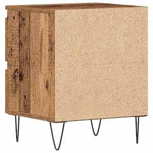 Noční skříňka se zásuvkou 2 pcs Staré dřevo 40 x 35 x 50 cm - obrázek 8
