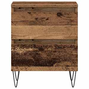 Noční skříňka se zásuvkou 2 pcs Staré dřevo 40 x 35 x 50 cm - obrázek 6