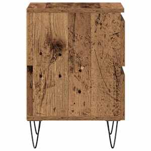Noční skříňka se zásuvkou 2 pcs Staré dřevo 40 x 35 x 50 cm - obrázek 7