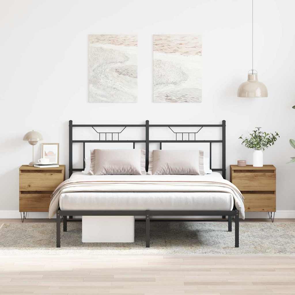 Нощни шкафчета 2 бр. Занаятчийски дъб 40x35x50 см Изкуствено дърво