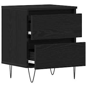 Noční skříňka 2 pcs Černý dub 40 x 35 x 50 cm Kompozitní dřevo - obrázek 5