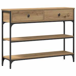 Konzolový stolek se zásuvkou Artisanový dub 72,5 x 25 x 75 cm - obrázek 2