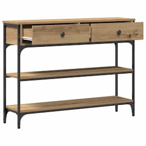 Konzolový stolek se zásuvkou Artisanový dub 72,5 x 25 x 75 cm - obrázek 5