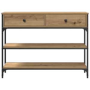 Konzolový stolek se zásuvkou Artisanový dub 72,5 x 25 x 75 cm - obrázek 6
