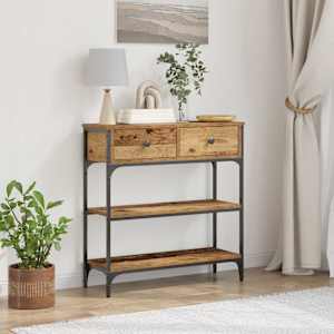 Konzolna miza Star les 72,5 x 25 x 75 cm Konstruiran les