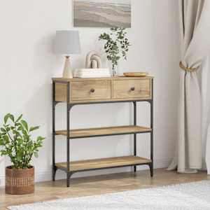 Konzolový stolek se zásuvkou Artisanový dub 72,5 x 25 x 75 cm - obrázek 1