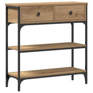 Konzolový stolek se zásuvkou Artisanový dub 72,5 x 25 x 75 cm - obrázek 2