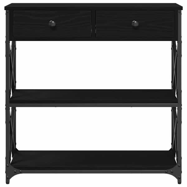 vidaXL Konsolide tabel Must tamm 75 x 28 x 75 cm