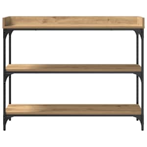 Konzolový stolek s policí dub artisan 100 x 30 x 80 cm - obrázek 5