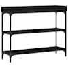 vidaXL Konsoollaud Must tamm 100 x 30 x 80 cm