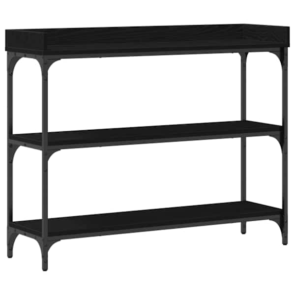 vidaXL Konsoollaud Must tamm 100 x 30 x 80 cm
