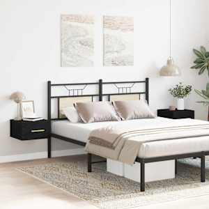 Nočna omarica 2 pcs Črna Orehovina 35 x 35 x 20 cm