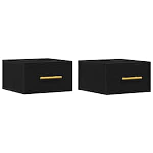 Noční skříňka 2 pcs Černý dub 35 x 35 x 20 cm kompozitní dřevo - obrázek 2