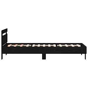 Rám postele s LED s čelo Černý dub 75 x 190 cm kompozitní dřevo - obrázek 6