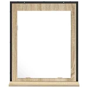 Koupelnové zrcadlo s policí Nástěnný Černá 50 x 12 x 60 cm - obrázek 5