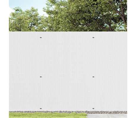 vidaXL Gartenzaun Doppelseitig Wei&szlig; 1,8x3 m PVC