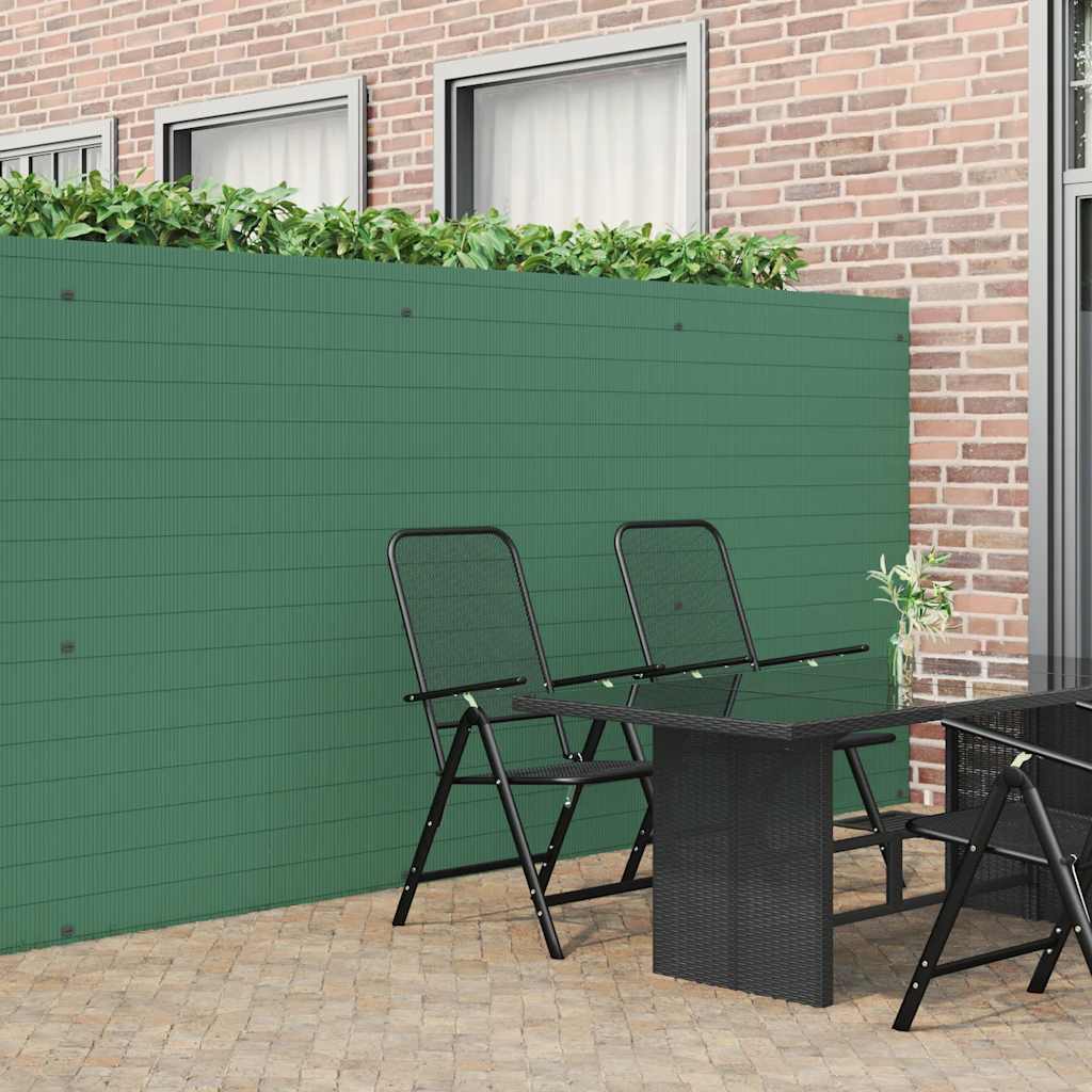 vidaXL Gartenzaun Doppelseitig Grün 1,8x3 m PVC