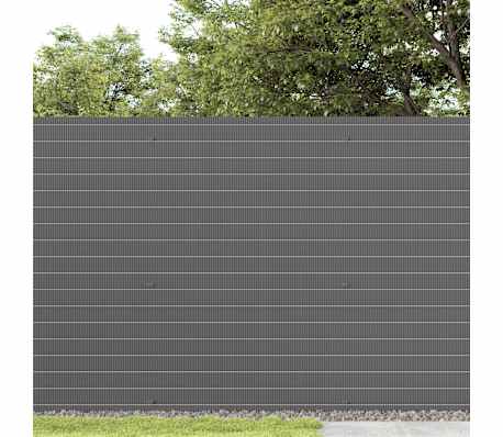 vidaXL Garden Fence Double-Sided Grey 1,8x3 m PVC