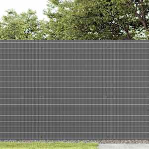 vidaXL Garden Fence Double-Sided Grey 1,8x3 m PVC