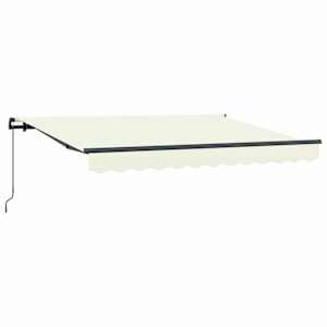 vidaXL Kokkuvolditav varikatus cream 250 x 200 cm kangas