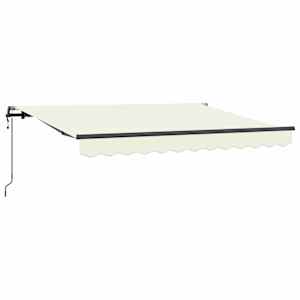 vidaXL Kokkuvolditav varikatus cream 250 x 200 cm kangas