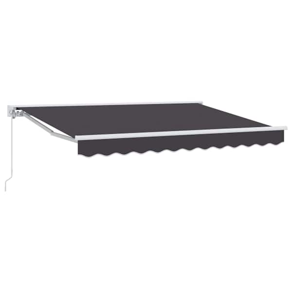 vidaXL Kailastud raam Antratsiit 250 x 200 cm Pol&uuml;ester PU-kattega