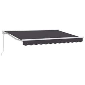 Budsorovatelné zastřešení Antracit 250 x 200 cm Hliník a látka - obrázek 2