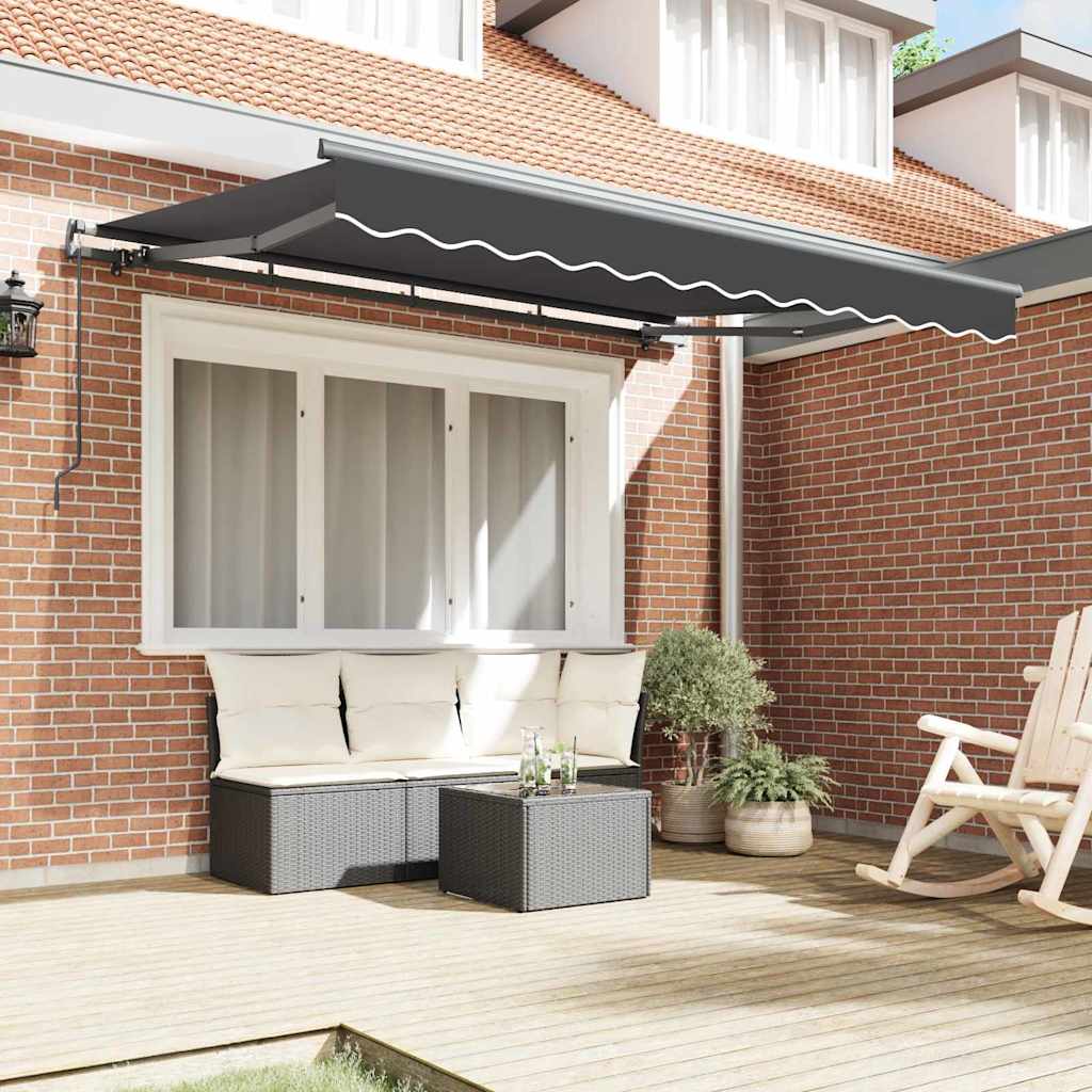 vidaXL Inklapbaar Zonnescherm Antraciet 250 x 200 cm