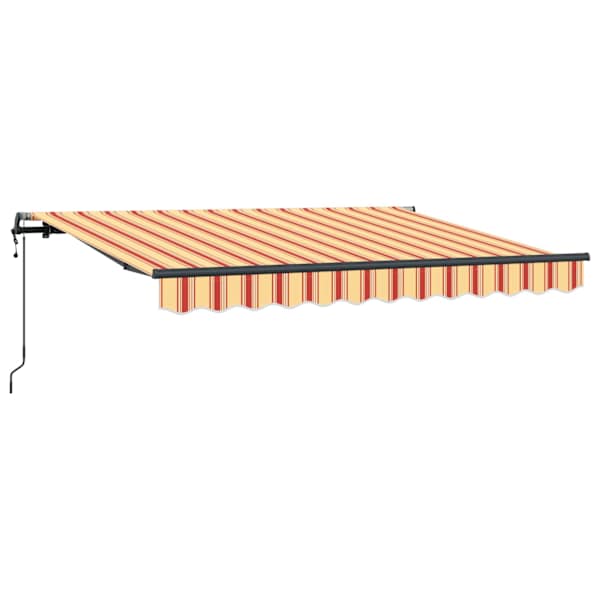 vidaXL Kokkuvolditav varikatus Kollane ja oranž 250 x 200 cm kangas