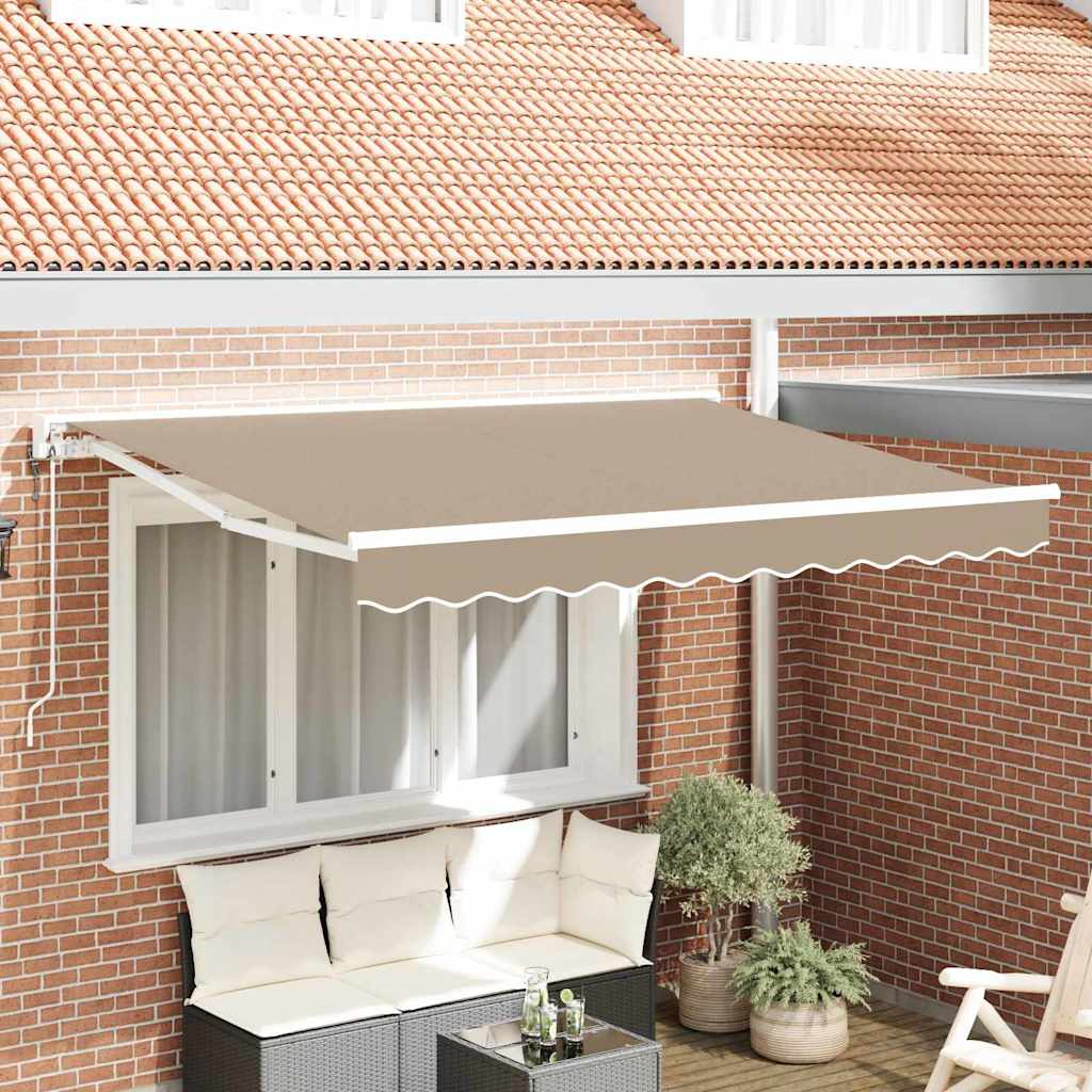 Inklapbaar Zonnescherm Beige 250×200 cm Stof