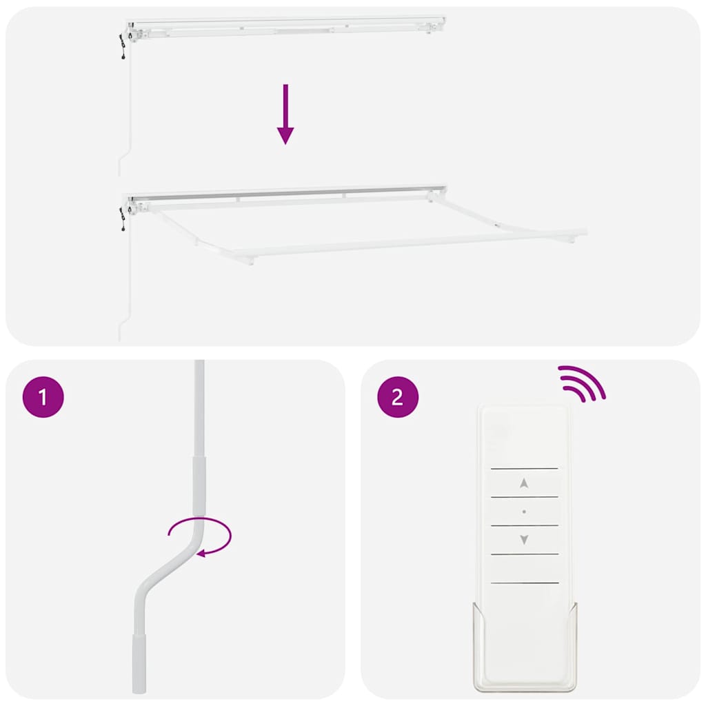 Zijde Frame Wit 250 x 200 cm Polyester met PU-coating image 9