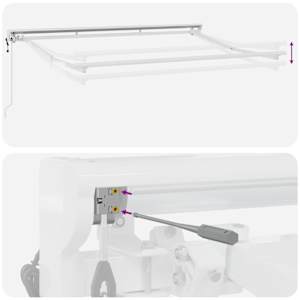 Retraktilna tenda krema 300 x 200 cm Poliester in aluminij - slika 12