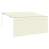vidaXL Kokkuvolditav varikatus cream 300 x 200 cm