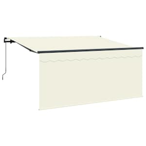 vidaXL Kokkuvolditav varikatus cream 300 x 200 cm