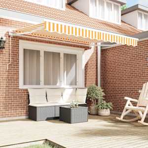 Retraktilna tenda Rumena in Bela 300 x 200 cm - slika 3