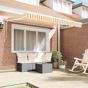 Retraktilna tenda Rumena in Bela 300 x 200 cm - slika 3