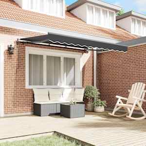 Retraktilna tenda Antracit 300 x 200 cm blago - slika 3