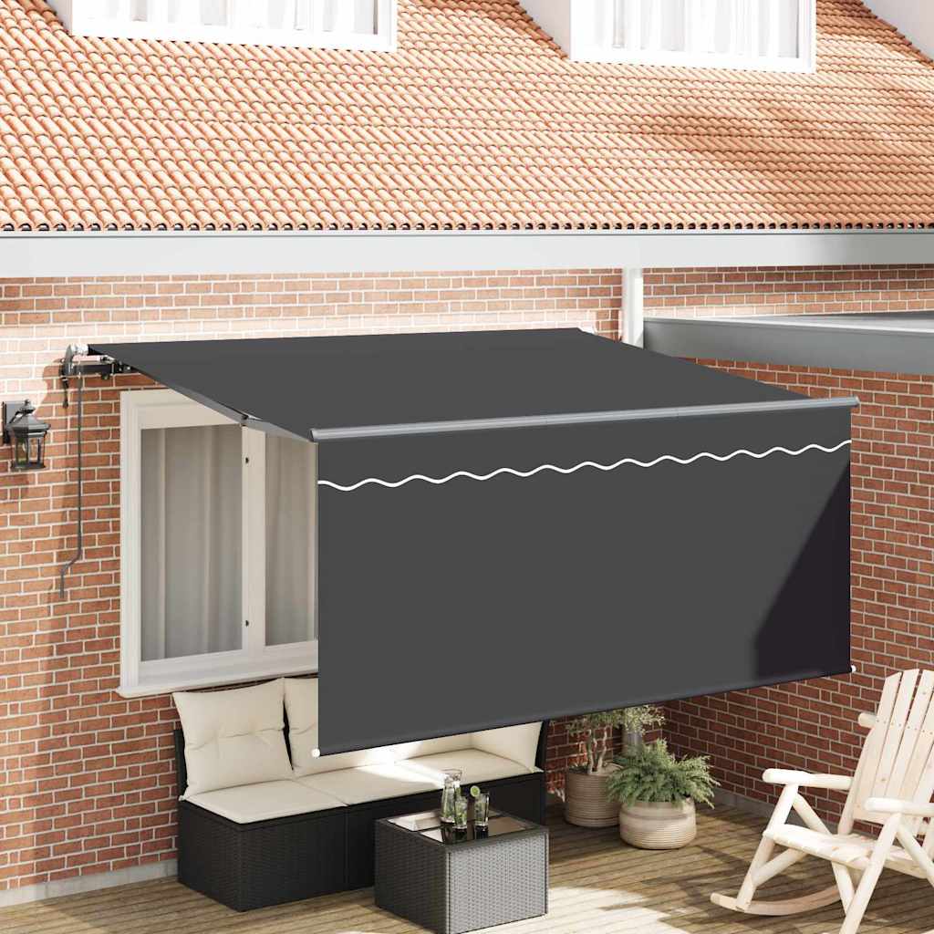 Inklapbaar Zonnescherm Antraciet 300 x 200 cm Stof
