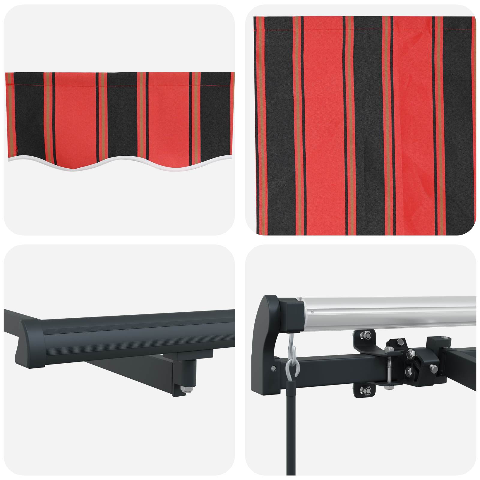 Inklapbaar Zonnescherm Oranje 300 x 200 cm Stof image 8