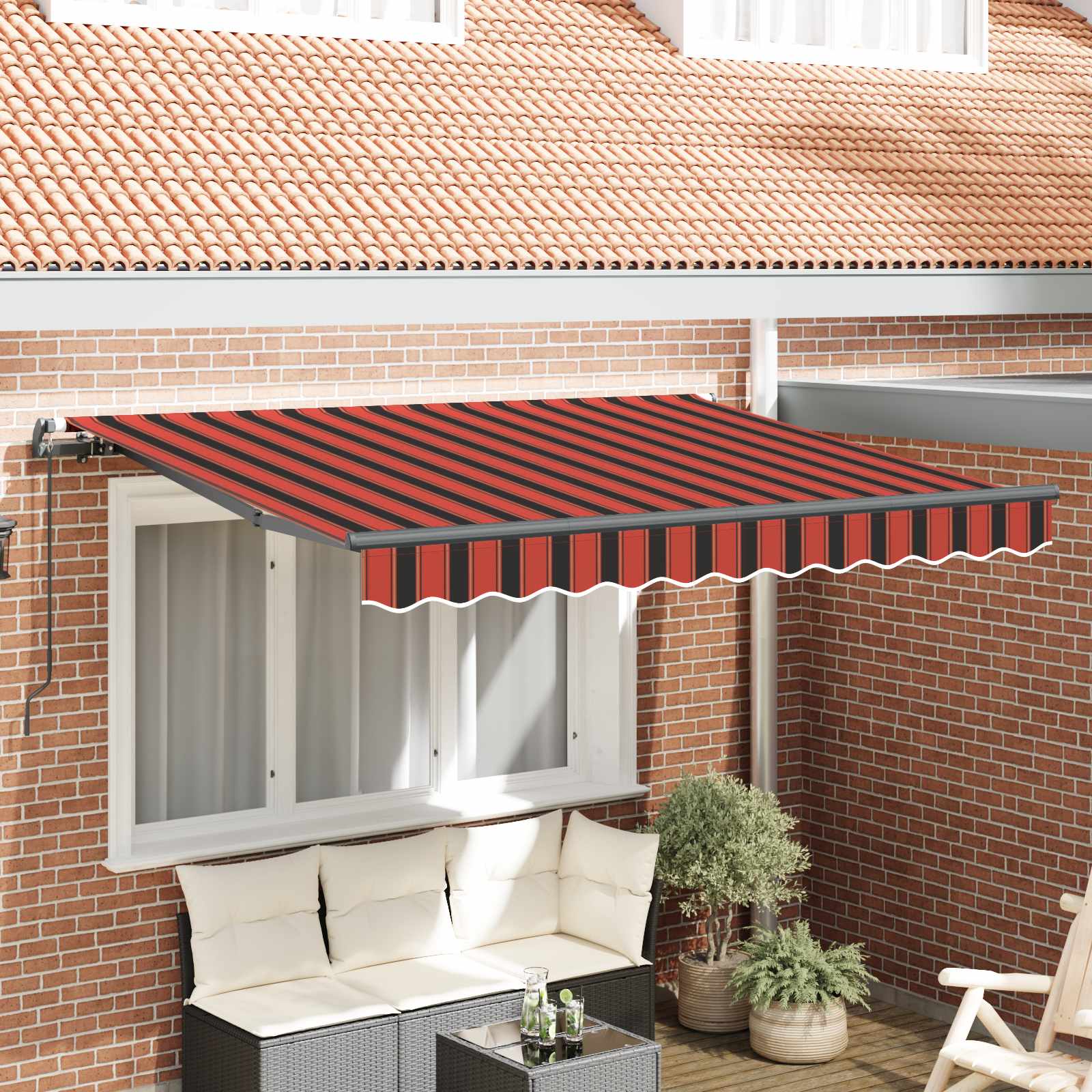 vidaXL Cortina Retractabilă Portocaliu 300 x 200 cm țesătură