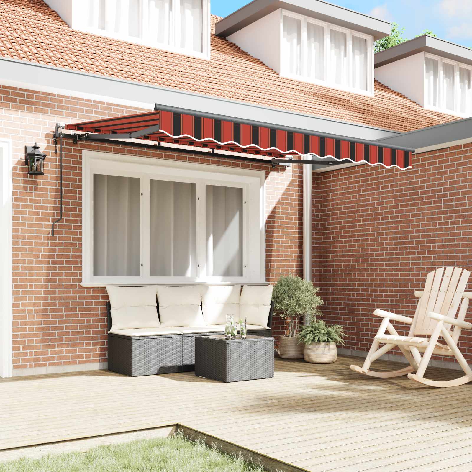 Inklapbaar Zonnescherm Oranje 300 x 200 cm Stof image 3